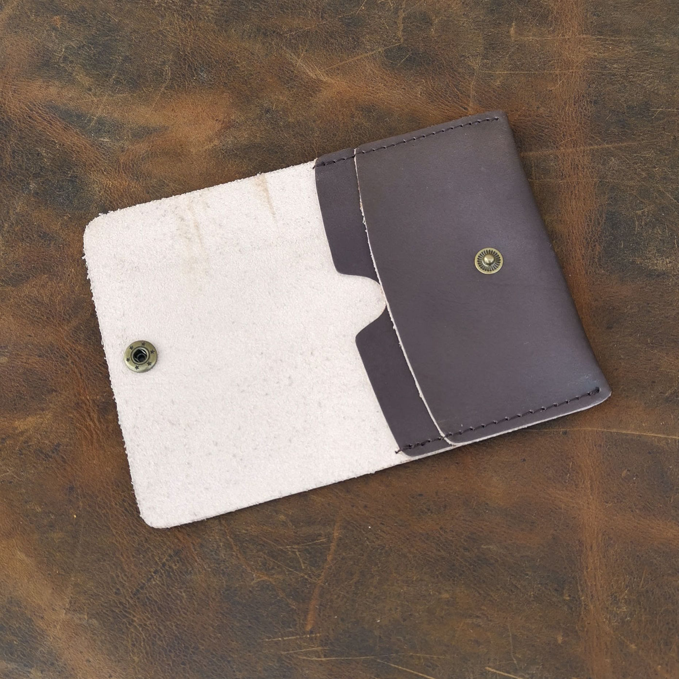 Clamshell Wallet For Family Engraving Leather Purse Birthday Gift