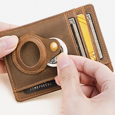 Lightweight RFID Vintage Airtag Card Holder