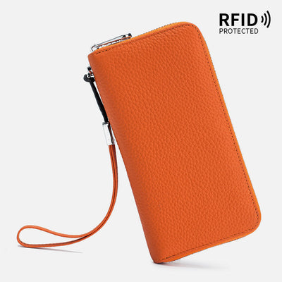 Classic Long Wallet RFID Roomy Leather Phone Purse For Women