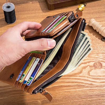 RFID Blocking Multi-slot Wallet With Coin Pocket