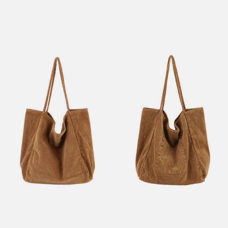 Extra Large Corduroy Tote Bag Casual Shopping Bag Shoulder Handbag