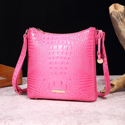 Crossbody Bag For Women Retro Crocodile Pattern Leather Dating Bag