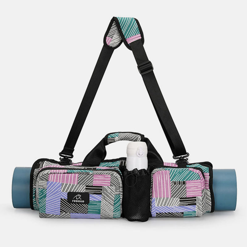 Exercise Yoga Mat Bag Carrier for Women Men with Multi-Pockets Adjustable Strap