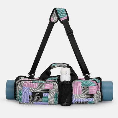 Exercise Yoga Mat Bag Carrier for Women Men with Multi-Pockets Adjustable Strap