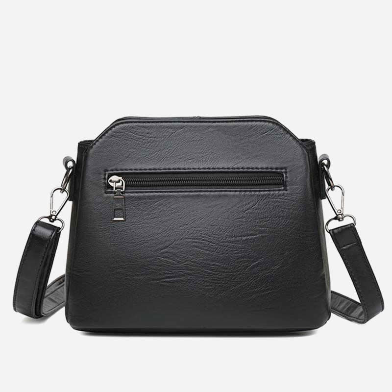 Multi-Compartment Small Casual Faux Leather Crossbody Bag Handbag