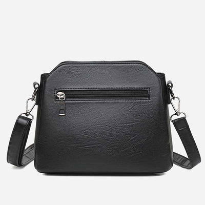 Multi-Compartment Small Casual Faux Leather Crossbody Bag Handbag