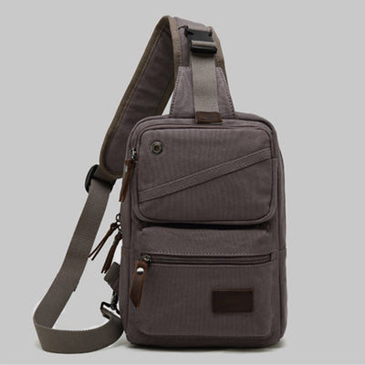 Sling Bag For Men Canvas Retro Sports Crossbody Chese Bag