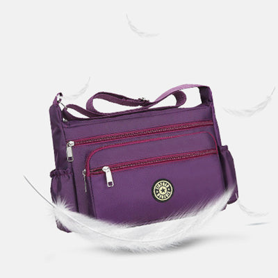 Waterproof Multi-Pocket Printed Crossbody Bag
