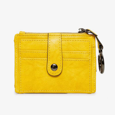 Slim Card Case Front Pocket Wallet Women Credit Card Holder with Keychain