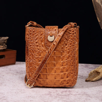 Crossbody Bag For Women Retro Crocodile Pattern Phone Bag