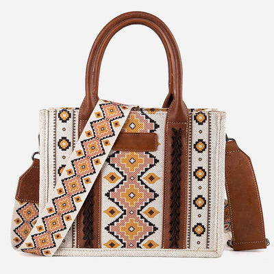 Bohemian Handbag For Women Wide Strap Multiple Use Crossbody Tote