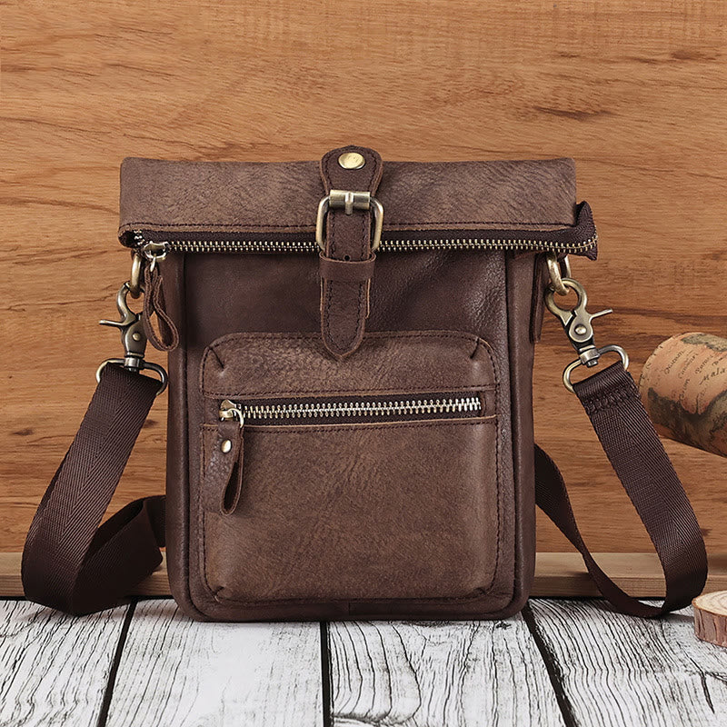 Waist Bag For Men Multifunctional Outdoor Sports Wear Belt Leather Bag