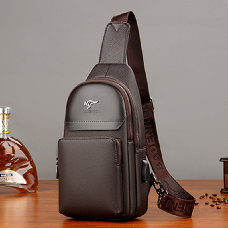 Multipurpose Sling Bag Waterproof Soft Crossbody Backpack with USB Charger Port