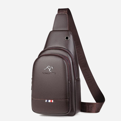 Small Crossbody Sling Bag for Men Leather Purses Chest Bag