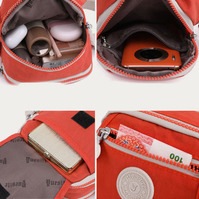 Mini Corssbody Bag Waterproof Nylon Solid Color Simple Shopping Bag