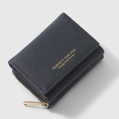 Trifold Multi-Slot Short Wallet Mini Wallet for Women Girls