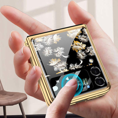 Samsung Galaxy Z Flip 3 Case Floral Premium Thin Transparent Hard PC Phone Cover