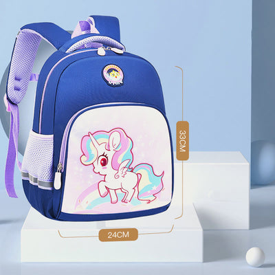 Backpack For Kids Cartoon Character Printing Lightweight Oxford Schoolbag