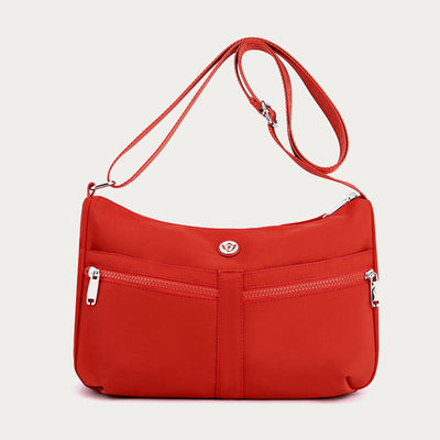 Solid Crossbody Bag For School Travel Simple Nylon Bag Purse