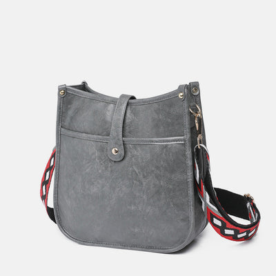 Crossbody Bag for Women PU Leather Vintage Adjustable Shoulder Bag