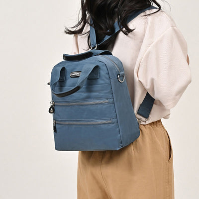 Multiple Use Backpack For Women Waterproof Nylon Portable Shoulder Purse