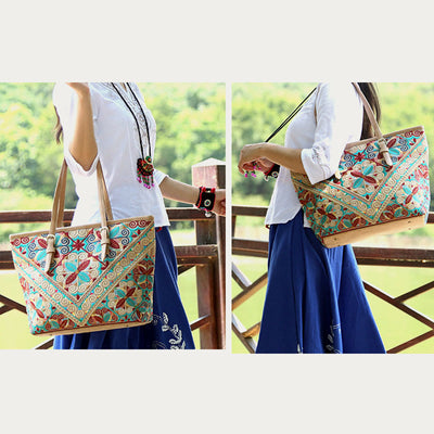 Tote Bag For Women Large Ethnic Style Pattern Printing Bag
