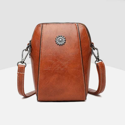Soft Leather Phone Bag For Lady Crossbody Mini Bag