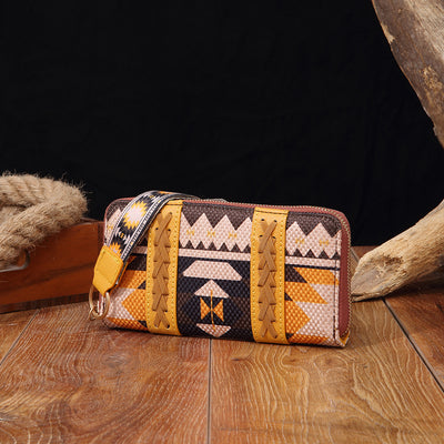 Bohemian Wallet Vintage Canvas Ethnic Style Small Clutch For Women