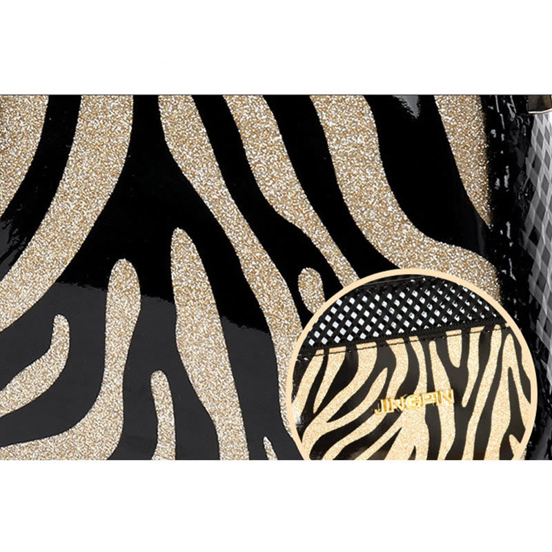 Leopard Zebra Print Underarm Bag For Women Leather Crossbody Purse