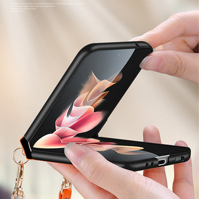Crossbody Phone Case Samsung Z Flip 4 Folding Screen Leather Protective Cover