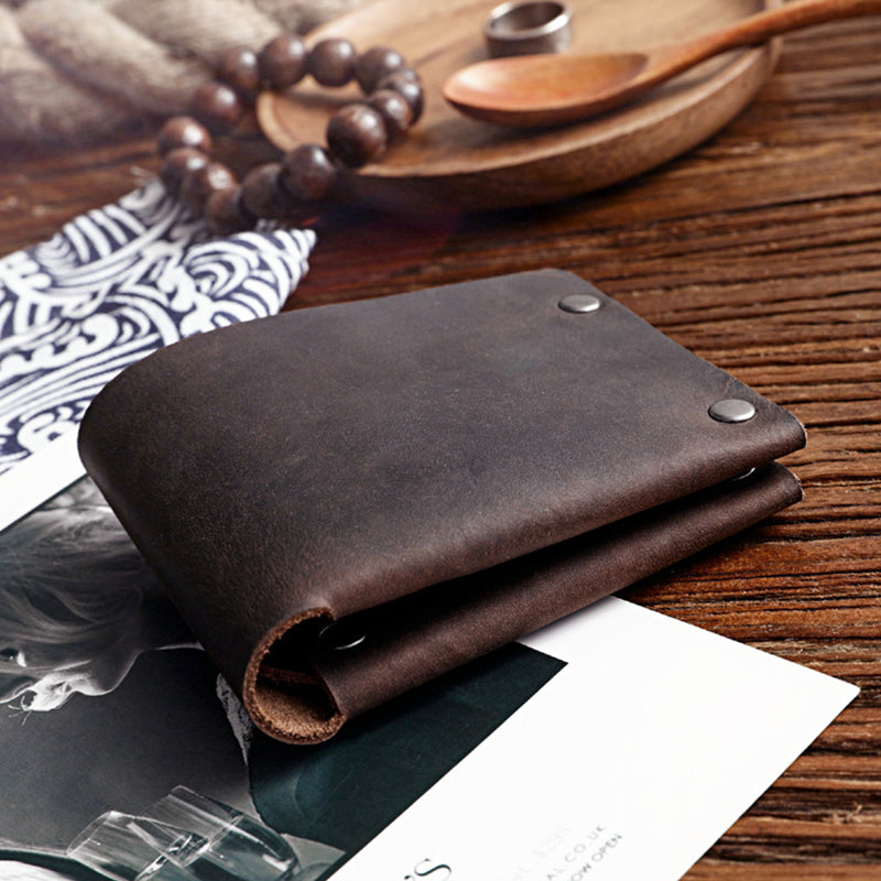 Vintage  Rivet Genuine Leather Wallet