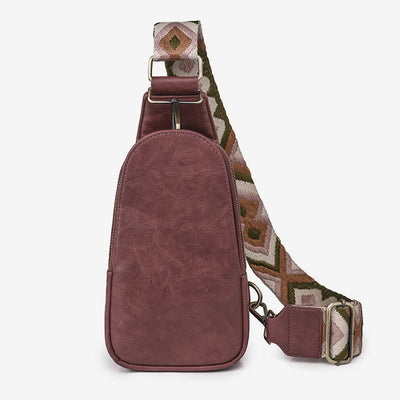 Sling Bag For Women Lightweight Wide Straps Leather Shopping Bag