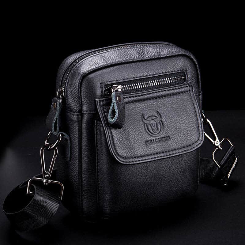 Genuine Leather Crossbody Bag for Men Messenger Bag Shoulder Bag