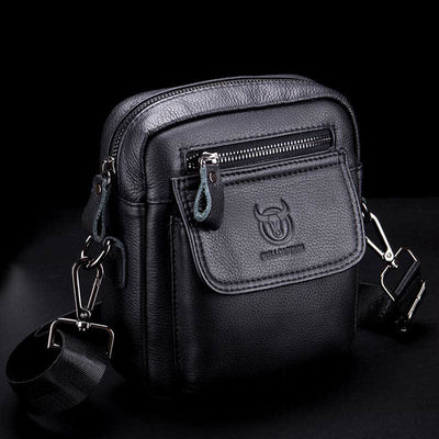 Genuine Leather Crossbody Bag for Men Messenger Bag Shoulder Bag