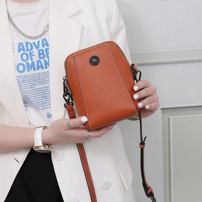 Phone Bag For Women Vintage Custom Mini Cowhide Crossbody Bag
