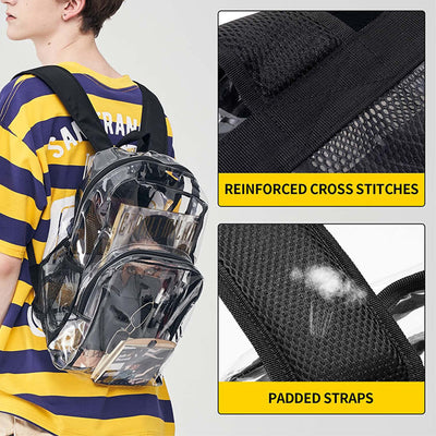 Backpack For School Students Trasparent PVC Leisure Daily Schoolbag