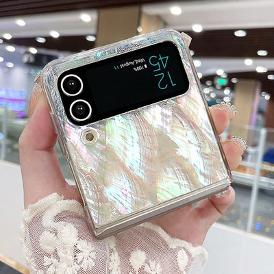 Phone Case For Galaxy Z Flip Shell Pattern Bling Case