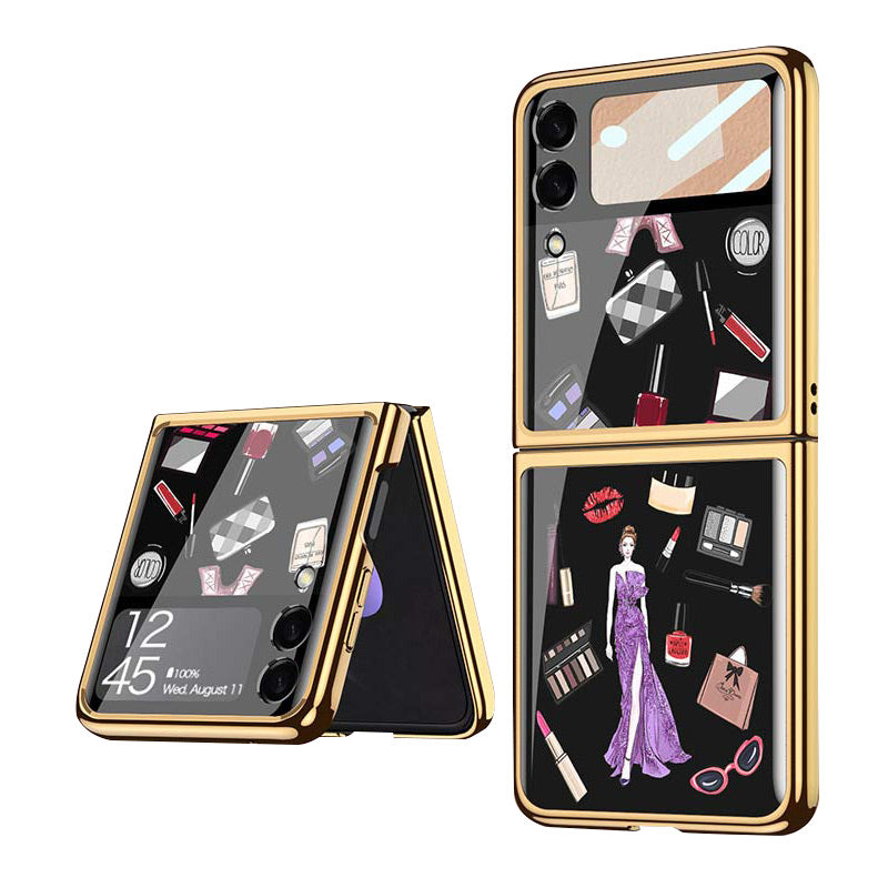 Samsung Galaxy Z Flip 3 Case Floral Premium Thin Transparent Hard PC Phone Cover