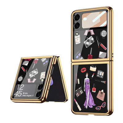 Samsung Galaxy Z Flip 3 Case Floral Premium Thin Transparent Hard PC Phone Cover