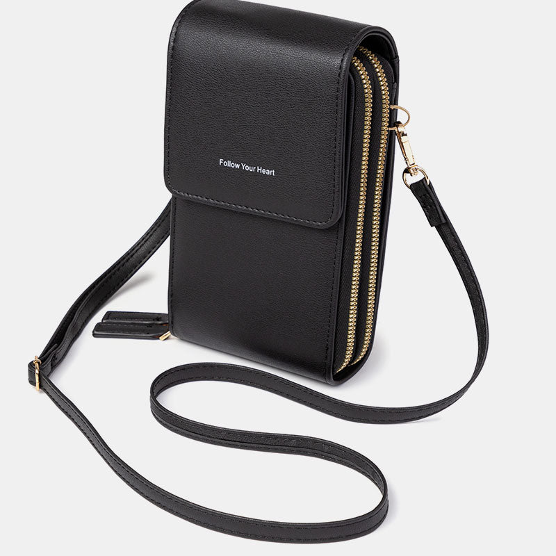 Multi-Compartment Phone Bag With Clear Window