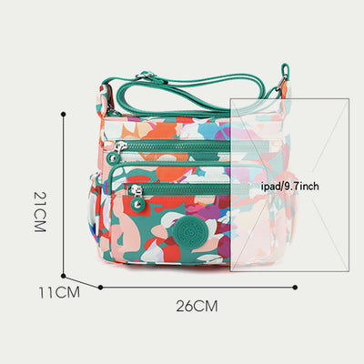 Nylon Crossbody Bag For Women Printing Multi Color Durable Bag