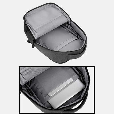 Large Capacity Lightweight Waterproof Expandable Business Backpack With USB Charging Port