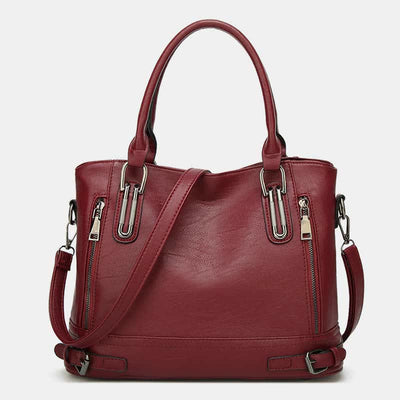 Faux Leather Tote Bag for Women Handbag Shoulder Purse Crossbody Bag