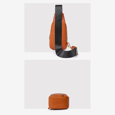 Sling Bag For Women Outing Sports Printing Leather Crossbody Bag