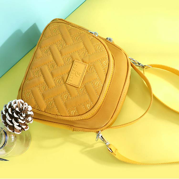 Functional Women Purse Lightweight Nylon Roomy Crossbody Shoulder Bag Mini Backpack