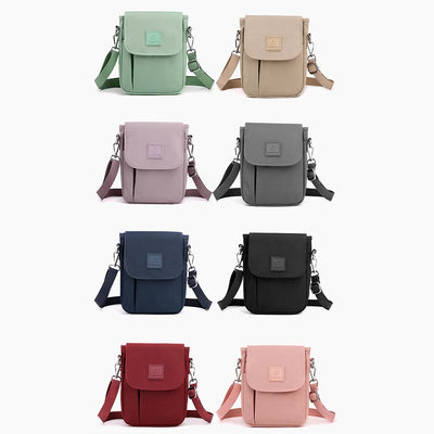 Waterproof Nylon Crossbody Bags Phone Bags with Adjustable Straps