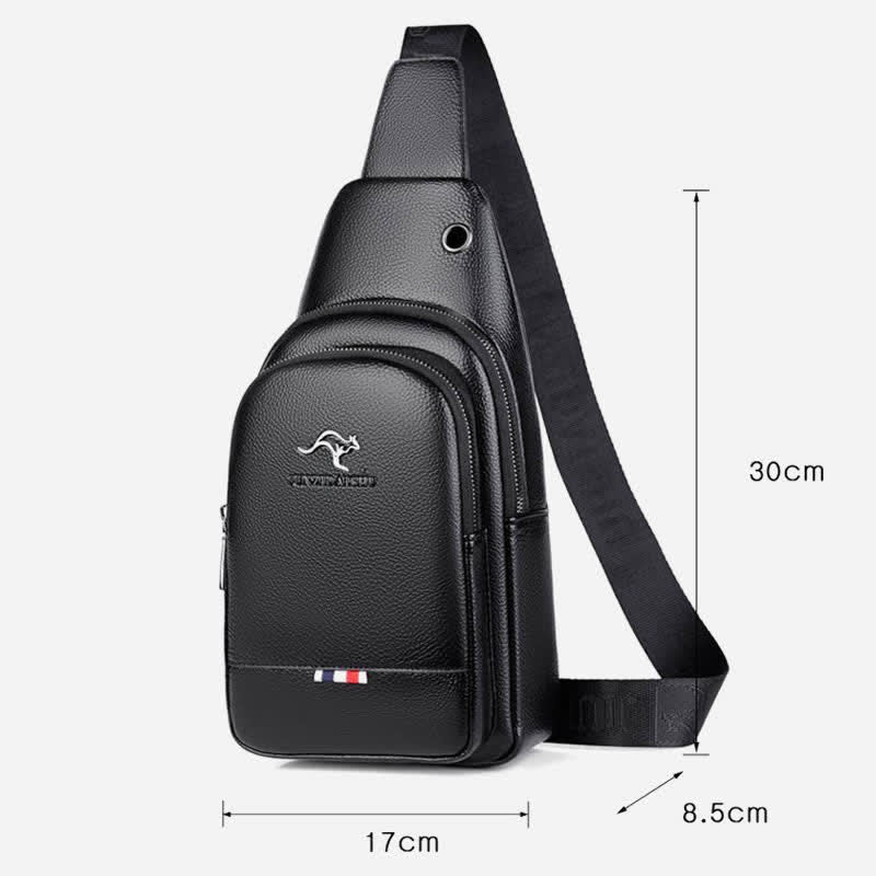 Small Crossbody Sling Bag for Men Leather Purses Chest Bag