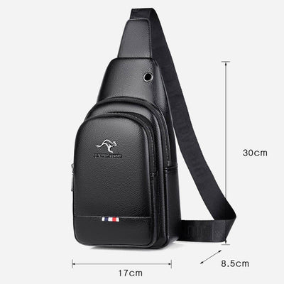 Small Crossbody Sling Bag for Men Leather Purses Chest Bag