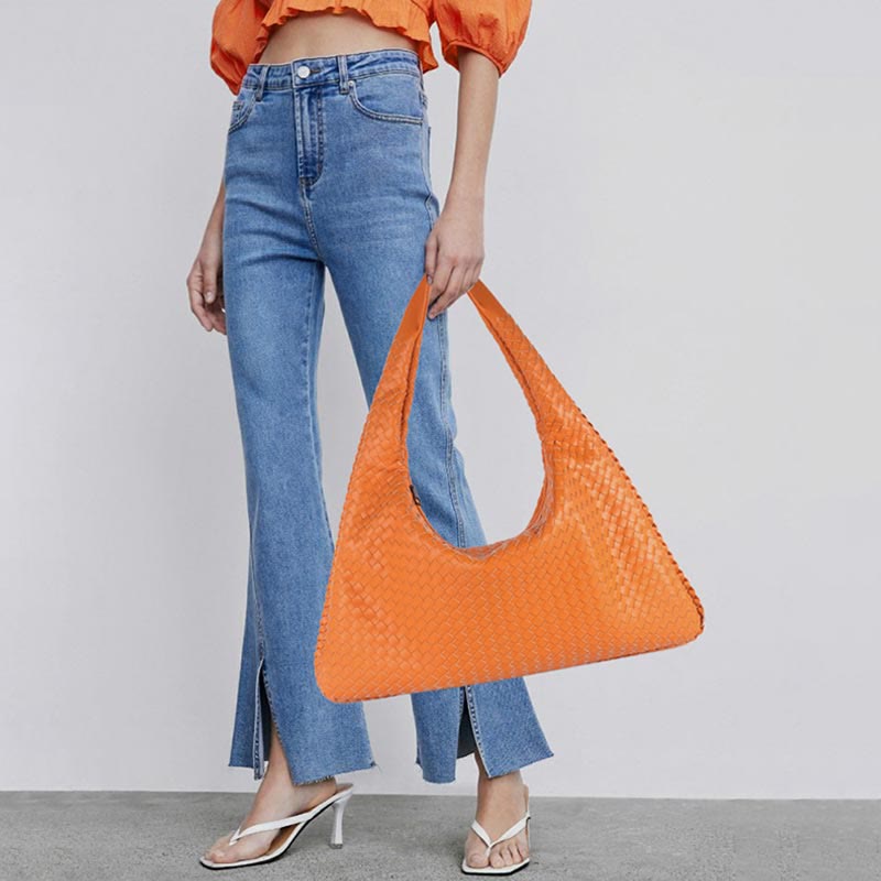 Shoulder Bag For Women Solid Color Large Capacity Minimalist Casual Handbag