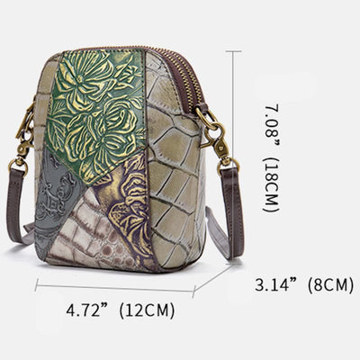 Phone Bag For Women Vintage Custom Mini Cowhide Crossbody Bag